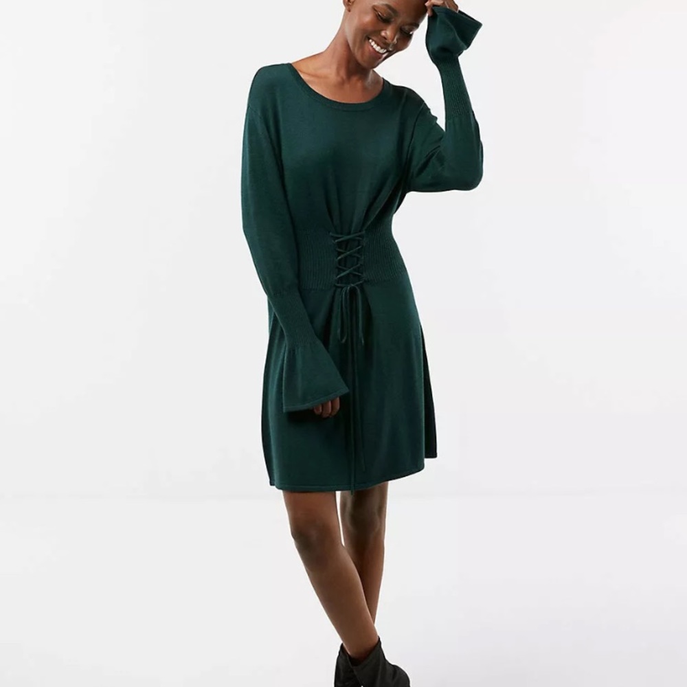 Express Corset waist sweater dress NWT